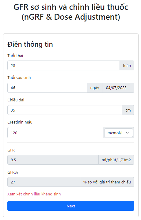 GFR Step 1 VI